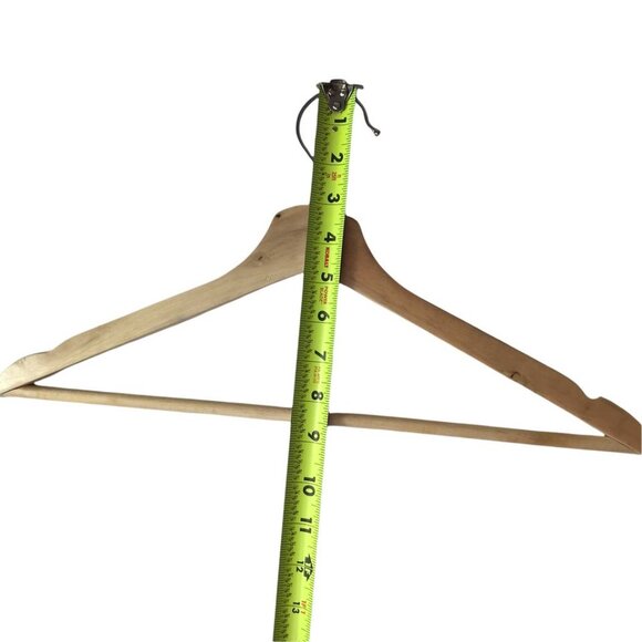 Solid Wood Hangers, Natural Tan Brown Set of 15 Hangers - Picture 4 of 5